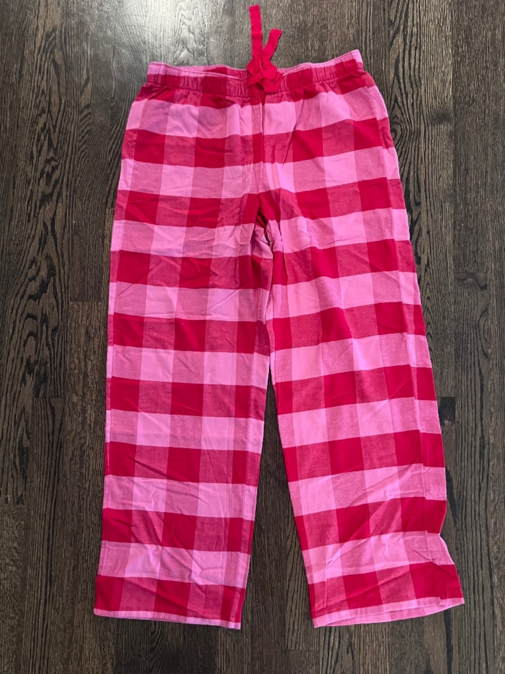 NWT LOFT Ann Taylor Pink Red Plaid Flannel Pajama Pants Size Small
